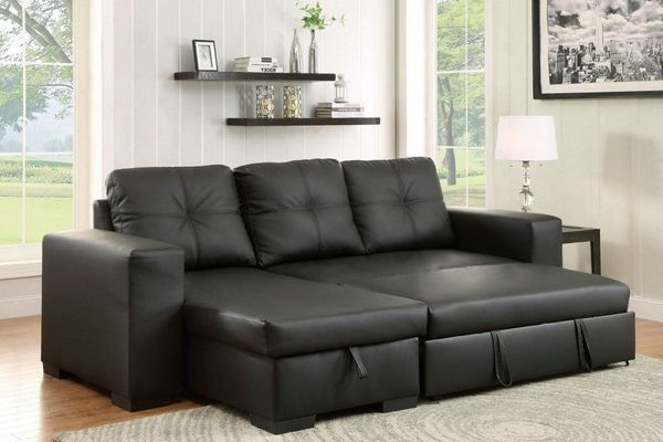 leather sofa bed